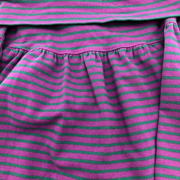 Hanna Andersson Size 120 6-7 Girls Pull On Mini Skirt Purple Striped Rollover - Picture 3 of 5